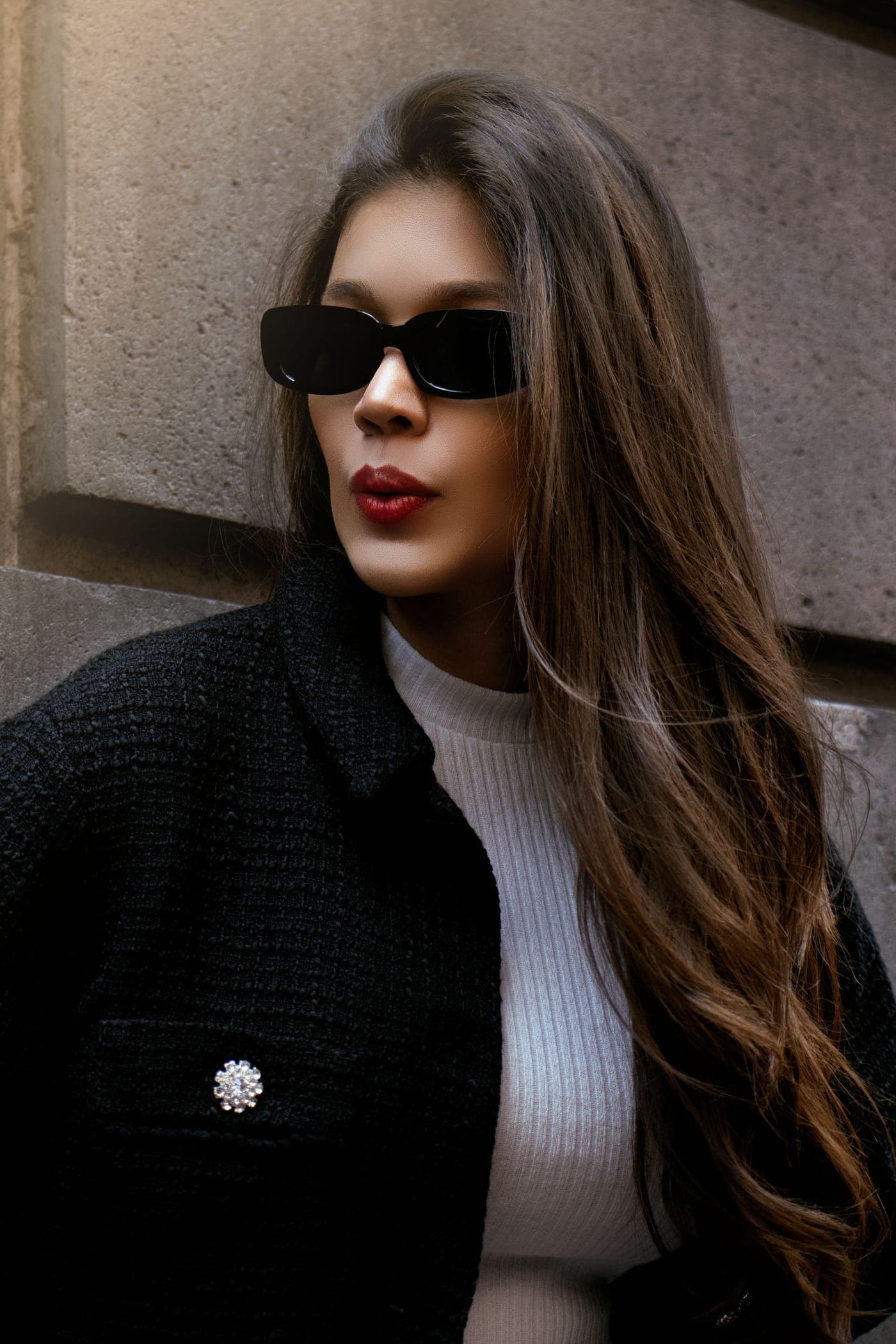 Rectangular UV-Protected Sunglasses
