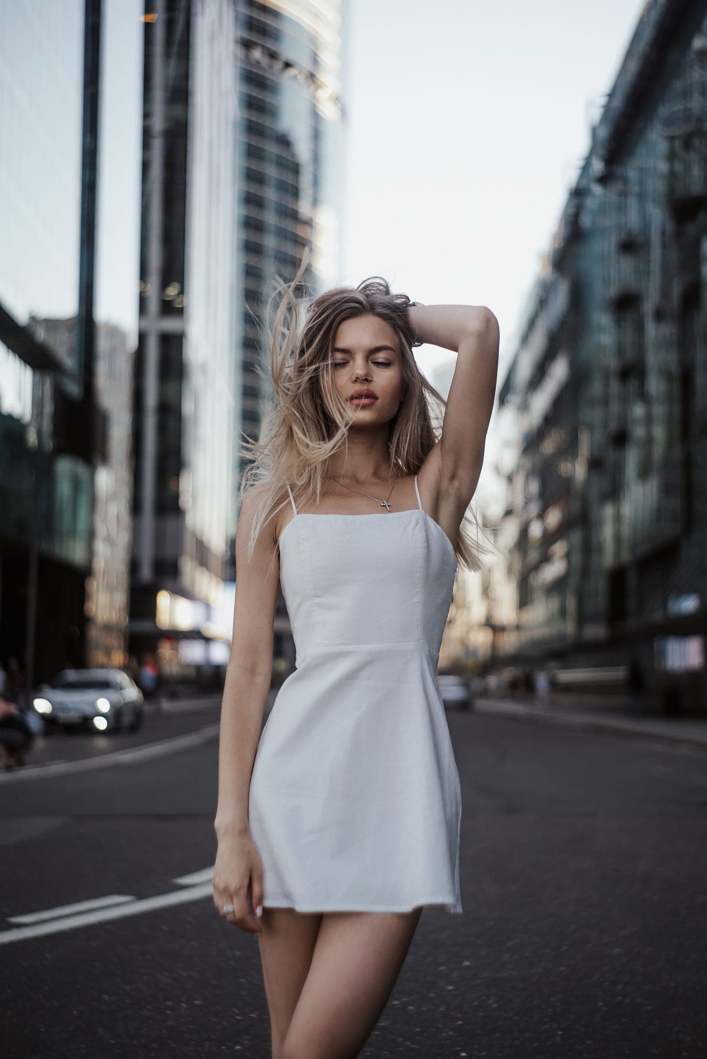 Satin A-Line Mini Dress