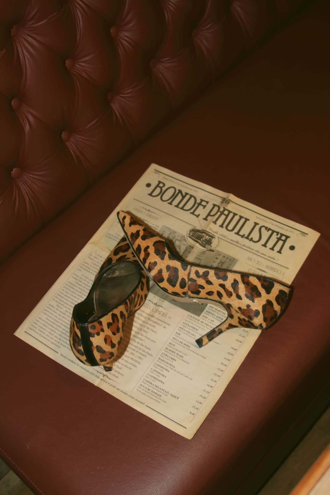 Taupe Leopard-Print Pointed Heels